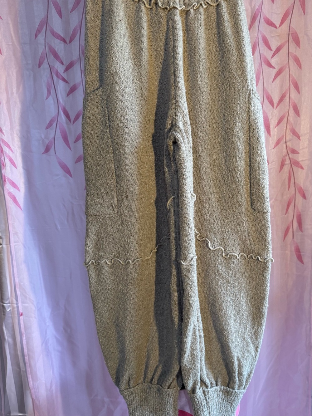 Cozy Knit Boho Pants in khaki